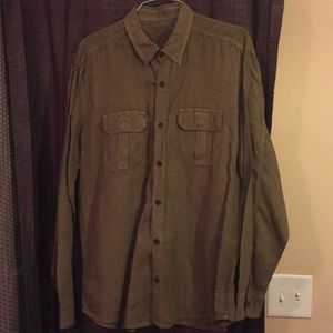XL Lucky Brand Linen Button Up Shirt